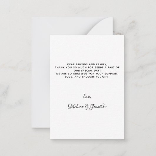 Elegant Custom Pet Photo Dog Weddenschap Hartelijk Notitiekaartje (Achterkant)