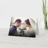 Elegant Custom Photo Weddenschap Hartelijk dank Kaart (Voorkant)