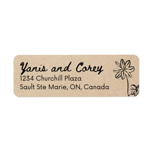 Elegant Custom Return Address Label | Personalized (Voorkant)
