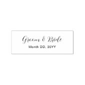 Elegant Custom Rubber Stamp for Couples Names Date Rubberstempel (Afrduk)