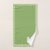 Elegant Custom Sage Green Monogram (Serviette à main)