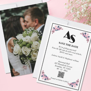Elegant Custom Save the Date QR Invitation Kaart