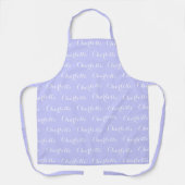 Elegant Custom script lavendel chique patroon Scho Schort (Voorkant)