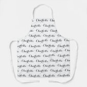 Elegant Custom script zwart wit chic patroon Schort (Voorkant)