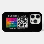 Elegant Custom Uw QR Code Business Logo hier Case-Mate iPhone Case (Achterkant (horizontaal))
