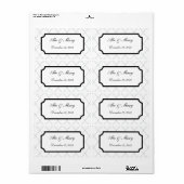 Elegant Custom Wedding Favor Gift Label Labels (Full Sheet)