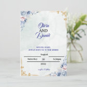 Elegant Custom Wedding Invitation  (Debout devant)