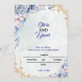 Elegant Custom Wedding Invitation  (Devant / Derrière)