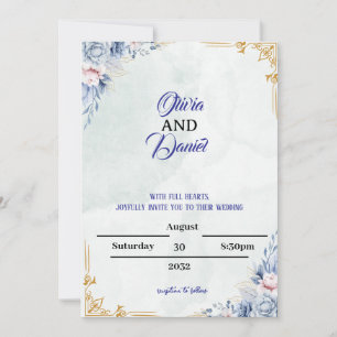 Elegant Custom Wedding Invitation 