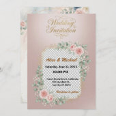 Elegant Custom Wedding Invitation – Minimalist (Devant / Derrière)
