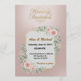 Elegant Custom Wedding Invitation – Minimalist