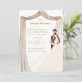 Elegant Custom Wedding Invitation - Romantic Bride (Debout devant)