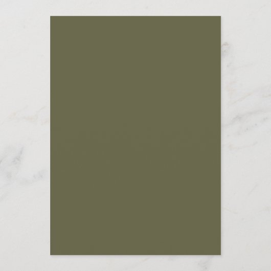 Elegant Custom Wedding Menu Template Olive Moss (Dos)