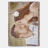 Elegant Custom Wedding Photo Throw Blanket Deken (Voorkant Verticaal)
