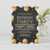 Elegant Customizable Birthday Invite Modern card Kaart (Staand voorkant)