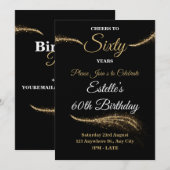Elegant Customizable Birthday Invite Stylish Card Kaart (Voorkant / Achterkant)