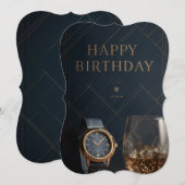 Elegant & Customizable Digital Birthday Invitation (Devant / Derrière)