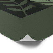 Elegant customizable olive green wedding  poster (Hoek)