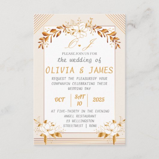 Elegant Customizable Wedding Enclosure Card Informatiekaartje (Voorkant)