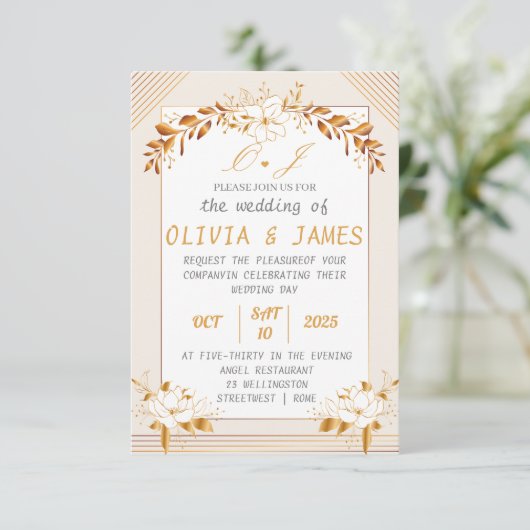 Elegant Customizable Wedding Enclosure Card Informatiekaartje (Staand voorkant)