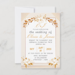 Elegant Customizable Wedding RSVP Card Kaartje
