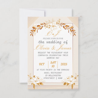 Elegant Customizable Wedding RSVP Card Kaartje