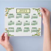 Elegant Cut Daisies 2023 Calendar Flyer (Hand)