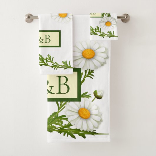 Elegant Cut Daisies Bad Handdoek (Insitu)