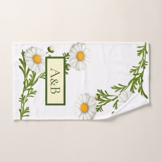 Elegant Cut Daisies Bad Handdoek (Handdoek)