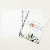 Elegant Cute Boho Lion Foliage 3e derde verjaardag Planner (Display)
