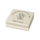 Elegant Cute Cat Bookplate Ex Libris Name Address Rubberstempel (Stempel)