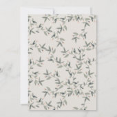 Elegant Cute Dusky Deer Floral Crest Wedding Bedankkaart (Achterkant)