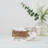 Elegant Cute  Floral Pattern Visitekaartje (Staand voorkant)