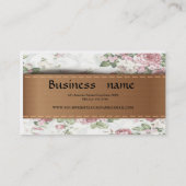 Elegant Cute  Floral Pattern Visitekaartje (Achterkant)