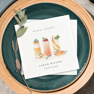 Elegant Cute Fruit Cocktail Oranje Vrijgezellenfee Servet