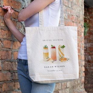 Elegant Cute Fruit Cocktail Oranje Vrijgezellenfee Tote Bag