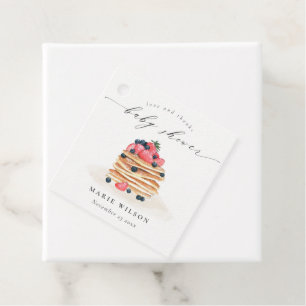 Elegant Cute Fruit Pancake Waterverf Baby shower Bedankjes Labels