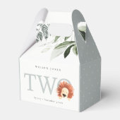 Elegant Cute Lion Foliage Tweede verjaardag Bedankdoosjes (Achterkant)