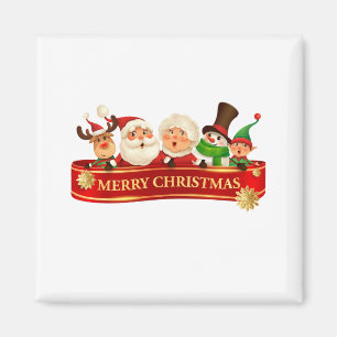 Elegant Cute Merry Kerstmis, gelukkig nieuwjaar Magneet