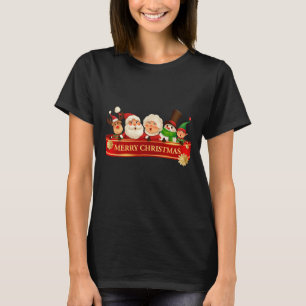 Elegant Cute Merry Kerstmis, gelukkig nieuwjaar T-shirt