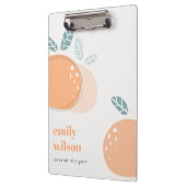 Elegant Cute Oranje Abstract Bold Fruity Citrus Klembord (Links)