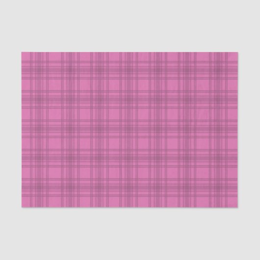 Elegant Cute Pink Tartan Patroon Tissuepapier (Voorkant)