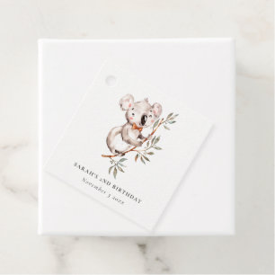 Elegant Cute Sleepy Koala vult elke dag van de zon Bedankjes Labels