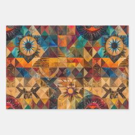 Elegant cyaan "erfelijke artistiek" wrap mat papie inpakpapier vel