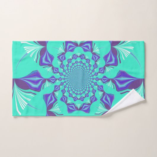 Elégant cyan bleu précieux (Serviette à main)