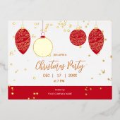 Élégant d'affaires moderne Noël Foil Invitation (Recto)