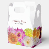 Elegant Dahlia Florals Wedding Bedankdoosjes (Geopend)