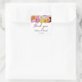 Elegant Dahlia Florals Wedding Vierkante Sticker (Tas)
