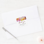 Elegant Dahlia Florals Wedding Vierkante Sticker (Envelop)
