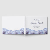 Elegant Dahlias Lila Grey bruiloft gastenboek (Volledig)